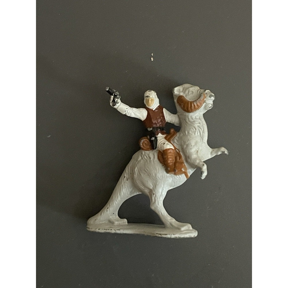 1982 Vintage Star Wars Die Cast Micro Action Figure Luke Skywalker On Tauntaun
